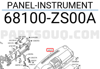 Nissan 68100ZS00A PANEL-INSTRUMENT