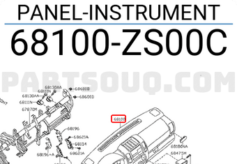 Nissan 68100ZS00C PANEL-INSTRUMENT