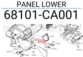 Nissan 68101CA001 PANEL LOWER