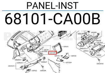Nissan 68101CA00B PANEL-INST