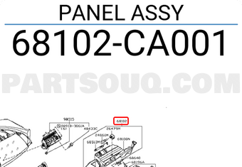 Nissan 68102CA001 PANEL ASSY