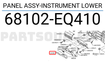 Nissan 68102EQ410 PANEL ASSY-INSTRUMENT LOWER