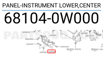 Nissan 681040W000 PANEL-INSTRUMENT LOWER,CENTER