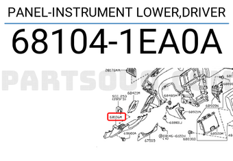 Nissan 681041EA0A PANEL-INSTRUMENT LOWER,DRIVER