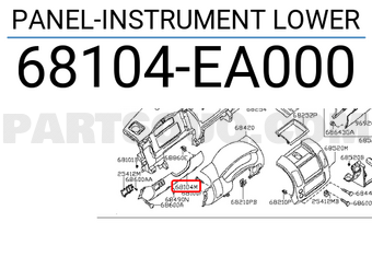 Nissan 68104EA000 PANEL-INSTRUMENT LOWER