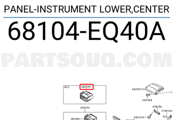 Nissan 68104EQ40A PANEL-INSTRUMENT LOWER,CENTER