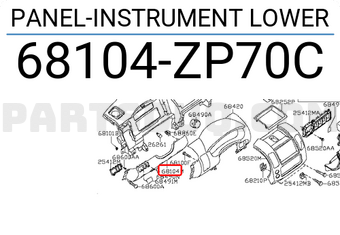 Nissan 68104ZP70C PANEL-INSTRUMENT LOWER