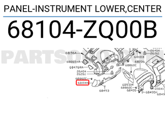 Nissan 68104ZQ00B PANEL-INSTRUMENT LOWER,CENTER