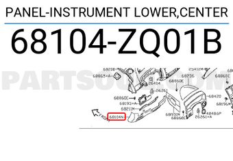 Nissan 68104ZQ01B PANEL-INSTRUMENT LOWER,CENTER