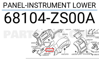 Nissan 68104ZS00A PANEL-INSTRUMENT LOWER