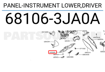 Nissan 681063JA0A PANEL-INSTRUMENT LOWER,DRIVER