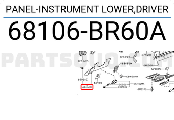 Nissan 68106BR60A PANEL-INSTRUMENT LOWER,DRIVER