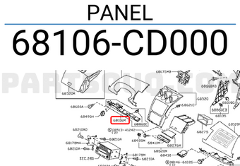 Nissan 68106CD000 PANEL