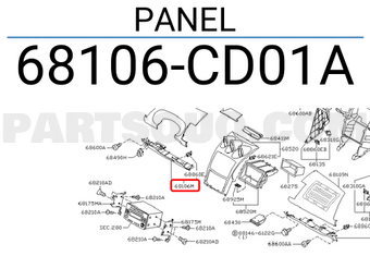 Nissan 68106CD01A PANEL