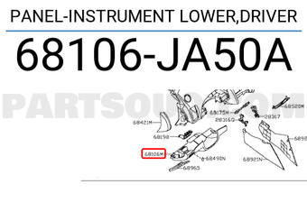 Nissan 68106JA50A PANEL-INSTRUMENT LOWER,DRIVER