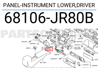 Nissan 68106JR80B PANEL-INSTRUMENT LOWER,DRIVER