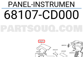 Nissan 68107CD000 PANEL-INSTRUMEN