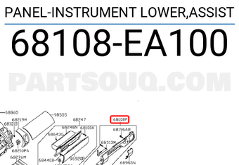 Nissan 68108EA100 PANEL-INSTRUMENT LOWER,ASSIST