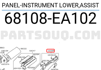 Nissan 68108EA102 PANEL-INSTRUMENT LOWER,ASSIST