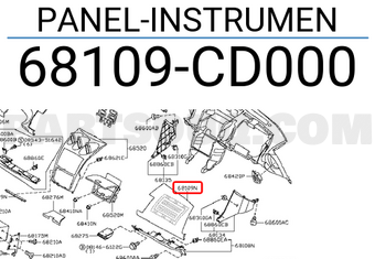 Nissan 68109CD000 PANEL-INSTRUMEN
