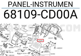 Nissan 68109CD00A PANEL-INSTRUMEN