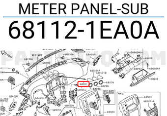 Nissan 681121EA0A METER PANEL-SUB