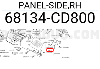 Nissan 68134CD800 PANEL-SIDE,RH