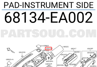 Nissan 68134EA002 PAD-INSTRUMENT SIDE