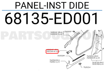 Nissan 68135ED001 PANEL-INST DIDE
