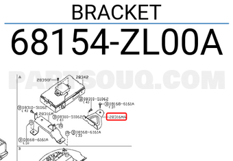 Nissan 68154ZL00A BRACKET
