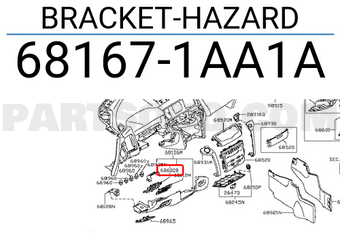 Nissan 681671AA1A BRACKET-HAZARD