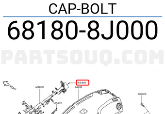 Nissan 681808J000 CAP-BOLT