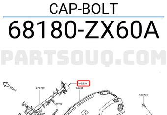 Nissan 68180ZX60A CAP-BOLT