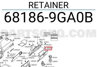 Nissan 681869GA0B RETAINER