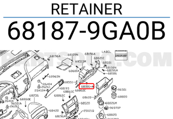 Nissan 681879GA0B RETAINER