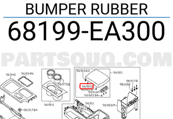 Nissan 68199EA300 BUMPER RUBBER