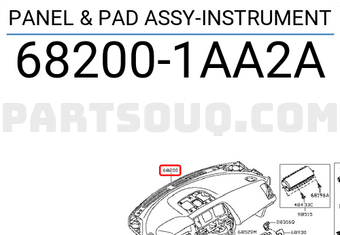 Nissan 682001AA2A PANEL & PAD ASSY-INSTRUMENT