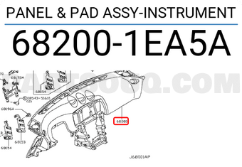 Nissan 682001EA5A PANEL & PAD ASSY-INSTRUMENT