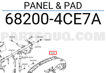 Nissan 682004CE7A PANEL & PAD