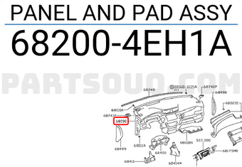 Nissan 682004EH1A PANEL AND PAD ASSY