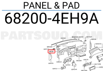 Nissan 682004EH9A PANEL & PAD