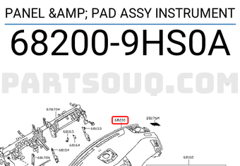 Nissan 682009HS0A PANEL & PAD ASSY INSTRUMENT