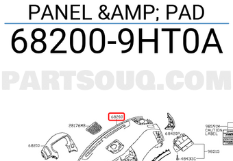 Nissan 682009HT0A PANEL & PAD