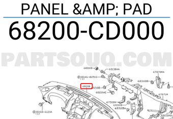 Nissan 68200CD000 PANEL & PAD