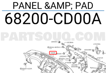 Nissan 68200CD00A PANEL & PAD