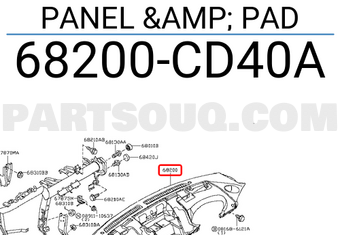 Nissan 68200CD40A PANEL & PAD