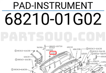 Nissan 6821001G02 PAD-INSTRUMENT