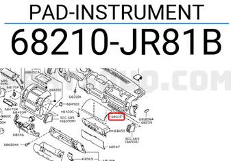 Nissan 68210JR81B PAD-INSTRUMENT