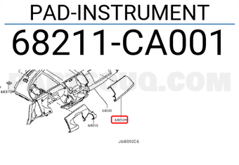 Nissan 68211CA001 PAD-INSTRUMENT