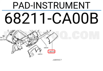 Nissan 68211CA00B PAD-INSTRUMENT